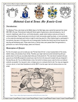 Preview of Medieval Times: Personal Coat of Arms Project with Historic Symbols