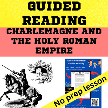 Preview of Medieval Europe - Charlemagne & the Holy Roman Empire Guided Reading Worksheet