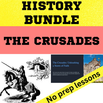 Preview of Medieval Europe - Crusades Guided Reading|Source BUNDLE  Bonus Slides
