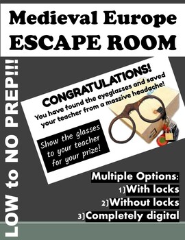 Preview of Medieval Europe Escape Room (Digital and Printable Middle Ages Breakout)