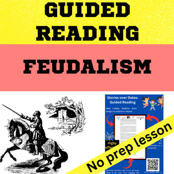 Preview of Medieval Europe - Feudalism Guided Reading worksheet digital & slide deck