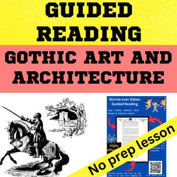 Preview of Medieval Europe - Gothic Art and Architecture Guided Reading worksheet, slides