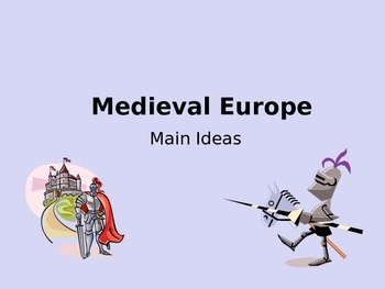 Preview of Medieval Europe Main Ideas - PowerPoint (& Blank copy)