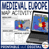 Medieval Europe Map Activity and Quiz | Google Version Included