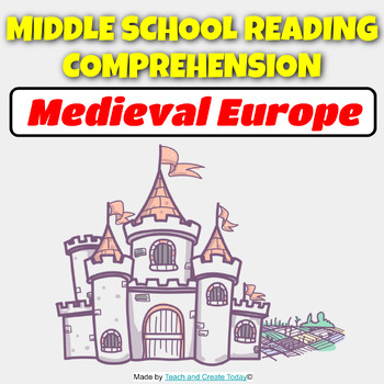 Preview of Medieval Europe Middle School Reading Comprehension Passages For History
