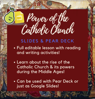 Preview of Medieval Europe: Power of the Catholic Church Google Slides & Pear Deck