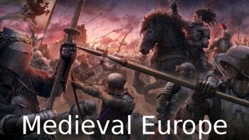 Preview of Medieval Europe Powerpoint Unit of Work with source analysis and activities