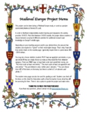 Medieval Europe Project Menu