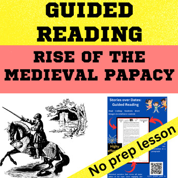 Preview of Medieval Europe - Rise of the Medieval Papacy Guided Reading Worksheet, Slides