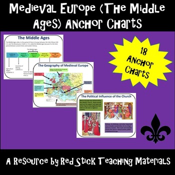 Preview of Medieval Europe (The Middle Ages) Anchor Charts