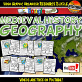 Medieval History Geography YouTube Video Organizer Bundle 