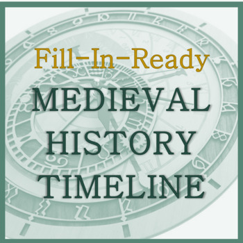 Preview of Medieval History Timeline (Graphic Organizer)