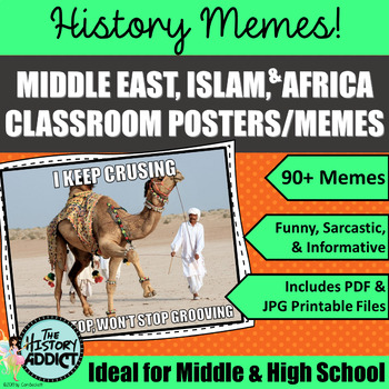 Preview of Middle Ages Islam, Middle East, & West Africa Themed Classroom Poster Set Memes