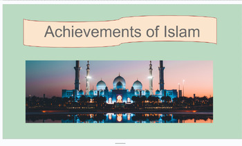 Preview of Medieval Islamic Achievement Intro & AD Activity