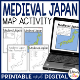 Medieval Japan Map Activity | Google Classroom | Printable