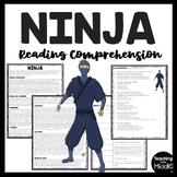 Medieval Japan Ninja Reading Comprehension Worksheet
