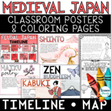 Medieval Japan Posters - Feudal Japan Timelines Maps and C