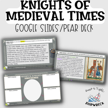 Preview of Medieval Knights Knighthood Middle Ages Pear Deck Google Slides