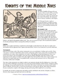 Medieval Knights Reading and Analysis Worksheet