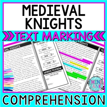 Preview of Medieval Knights Text Marking Reading Passages