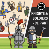 Medieval Life - Medieval Soldiers and Knights - Clip Art