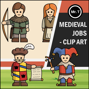 Preview of Medieval Life - Medieval Professions, Jobs, Occupations - Clip Art (Freebie)