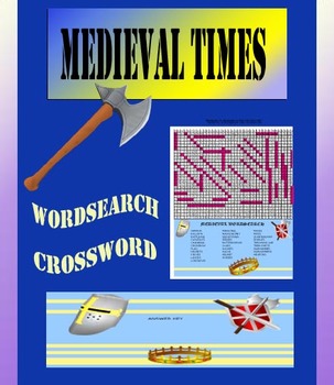 Preview of Medieval Middle Ages Worksheets - Word Search WordScramble