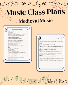 Preview of Medieval Music History: Lesson Plan