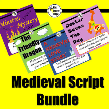 Preview of Medieval Scripts for Readers Theater, Short Play or Puppet Show BUNDLE
