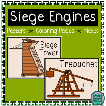 Preview of Medieval Siege Engines- Posters and Graphic Organizer