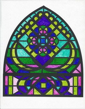 Faux Stained Glass Paintings on Transparency Sheets – Art is Basic