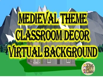 Preview of Medieval Theme Classroom Decor Virtual Background