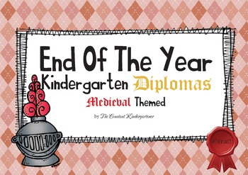 Preview of Medieval Themed Diplomas for Kindergarten FREEBIE!