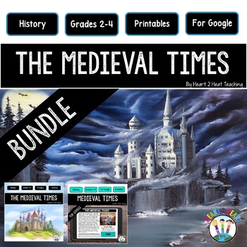 Preview of Medieval Times Activities BUNDLE Middle Ages Passages Worksheet Print & Digital