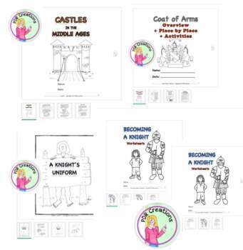Preview of Medieval Times BUNDLE! Castles + Knights + Knight's Uniform & Coat of Arms