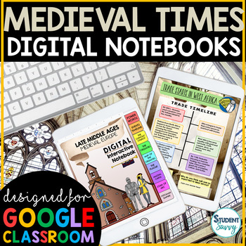 Preview of Medieval Times Digital Interactive Notebooks | Middle Ages Notebooks