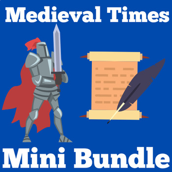 Preview of MEDIEVAL TIMES EUROPE Activities Worksheets Bundle 1ST 2ND 3RD Grade