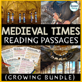 Medieval Times Reading Passages Bundle - Middle Ages Readi