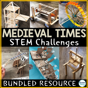Preview of Medieval Times STEM Middle Ages Activities Challenges Projects - Europe History