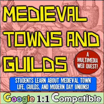 Preview of Medieval Towns and Guilds Web Quest Lesson! Investigate Guilds & Modern Unions!