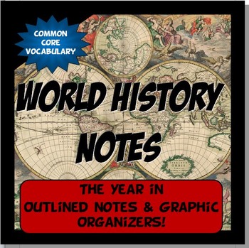 Preview of Medieval - Middle Ages World History Guided Outlined Notes & Organizers Bundle