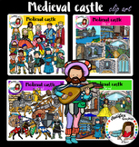 Medieval castle clip art- big set of 84 items!