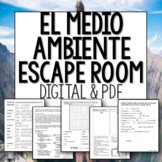 Medio Ambiente Spanish Enivronment Escape Room digital and