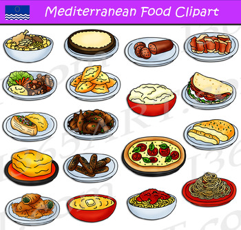 Preview of Mediterranean Food Clipart