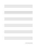 Medium 6-Stave Music Manuscript Paper