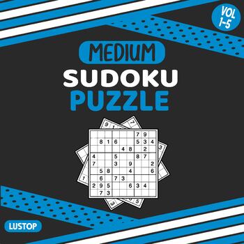 Preview of Medium Sudoku Math Puzzle PRINTABLE Bundle