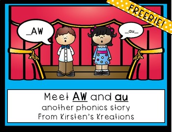 Preview of Meet AW and AU:  phonics read-aloud freebie