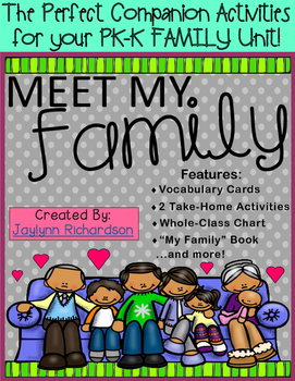 Preview of Meet My Family! Companion Activities for Your PK-K Family Unit