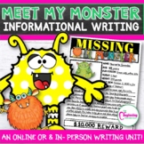 Meet My Lil' Monster: Informational Writing Unit for Halloween