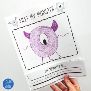 Meet My Monster - Halloween Handwriting Craft by Learn to Write with Tori